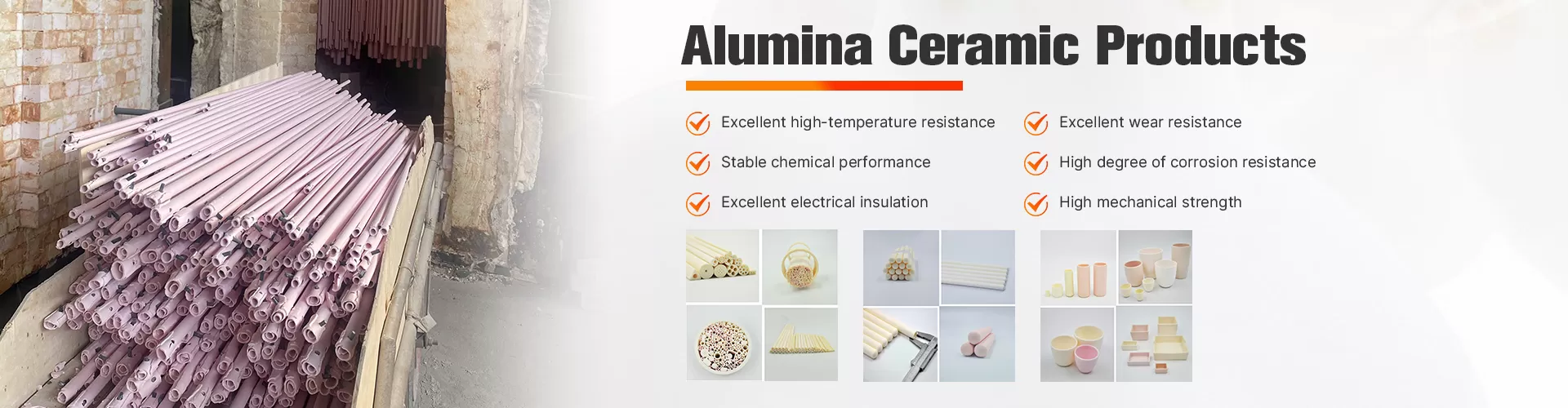 Alumina Four-Bore Insulating Ceramic Tube